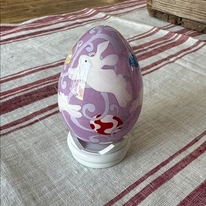 Li Bien 2008 Reverse Painted Glass Easter Egg